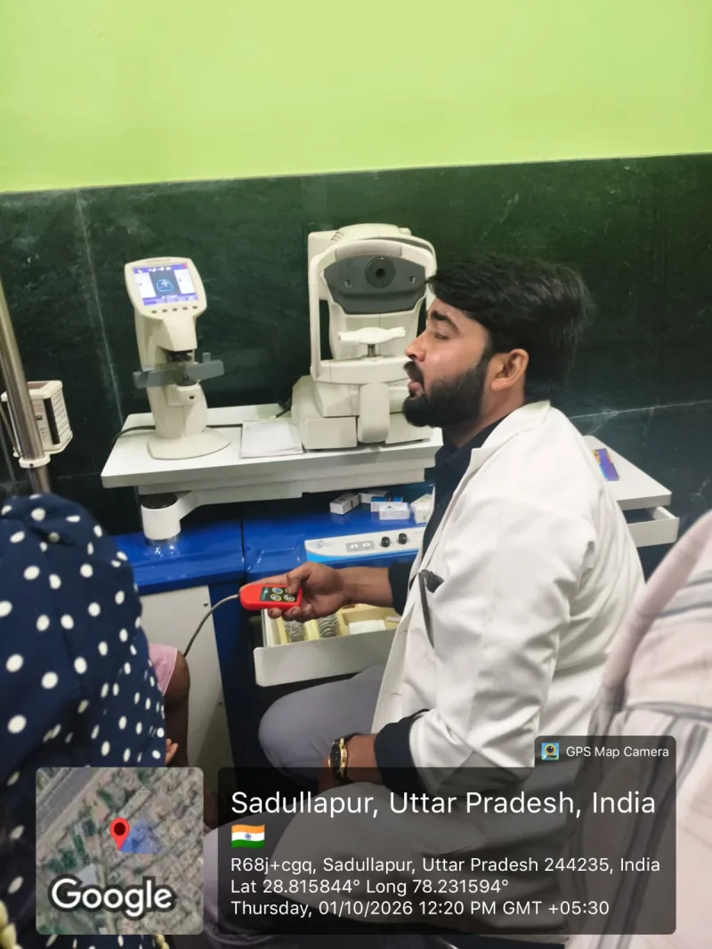 Patient Registration and Vision Screening Session at Rural Camp